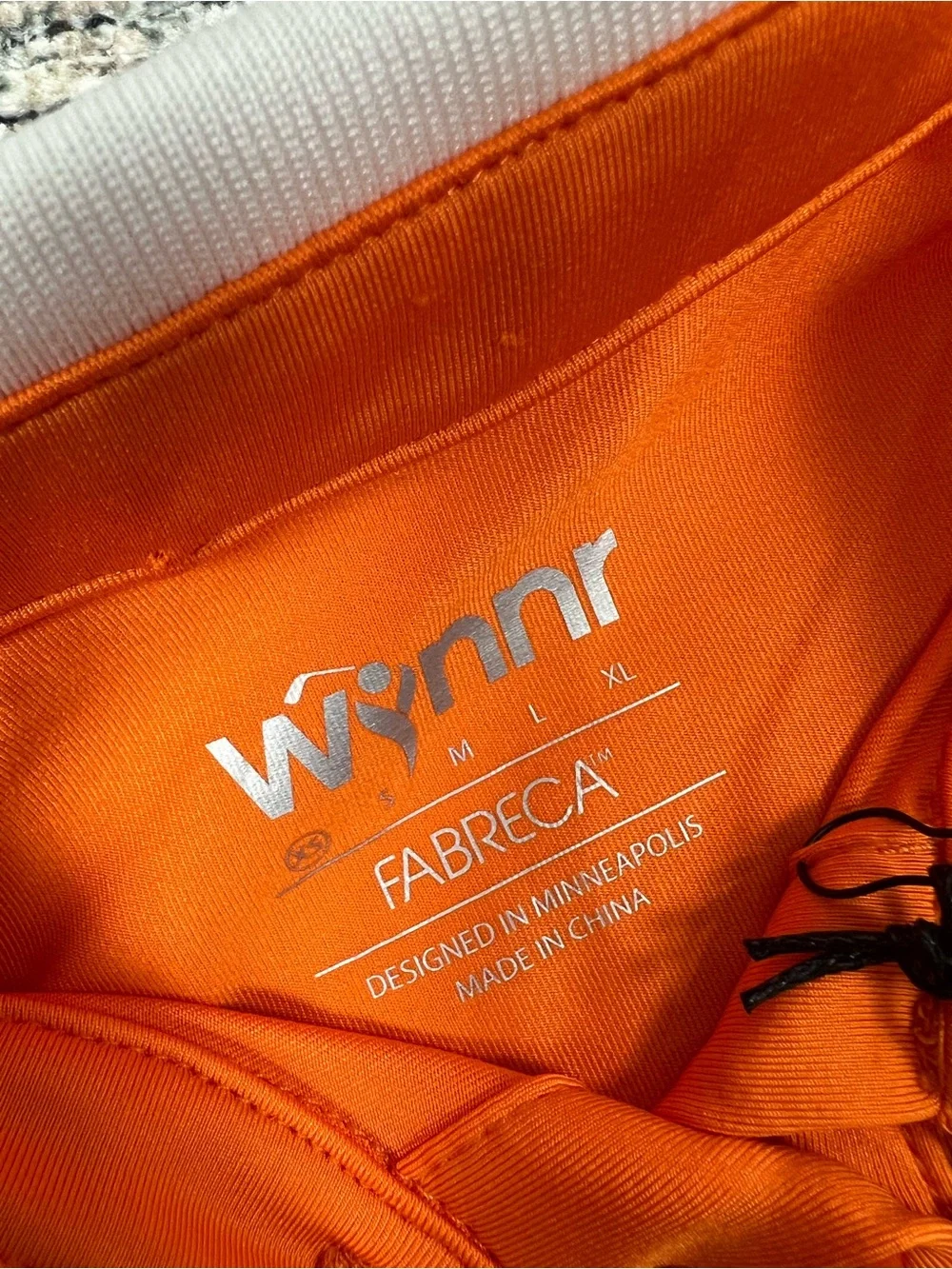 Golf Outfit Girls Small 5-6 Skort And Polo Shirt Orange Blue Performance NWT